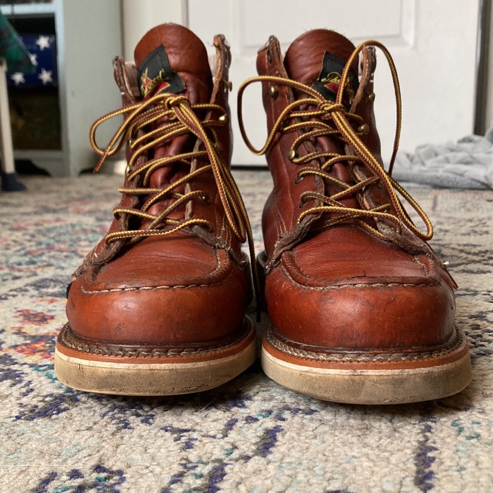 Thorogood 6" Moc Toe Wedge Lace-Up Work Boots 814-4200 6 EE Non-Safety - Picture 5 of 11